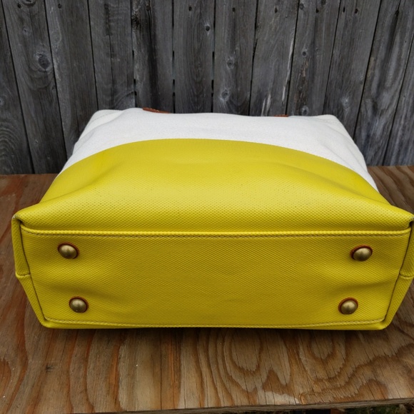 Fossil  Coated Canvas Leather Tote Shopper Bag - Picture 6 of 8